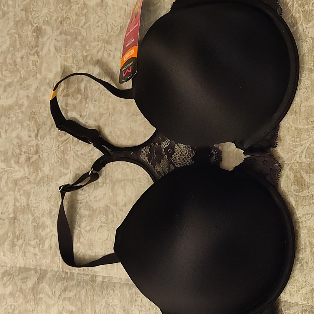 Maidenform Black Lace Racerback T-Shirt Bra